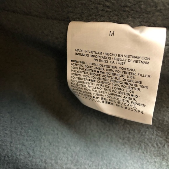 Old Navy Puffer Vest Flannel Lined Gray Size Medium - Picture 5 of 12